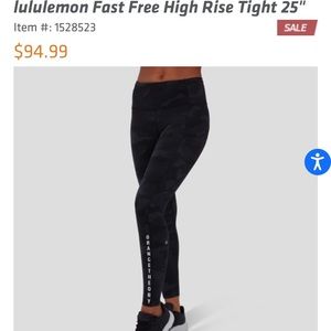 Fast and free lululemon x orange theory tight